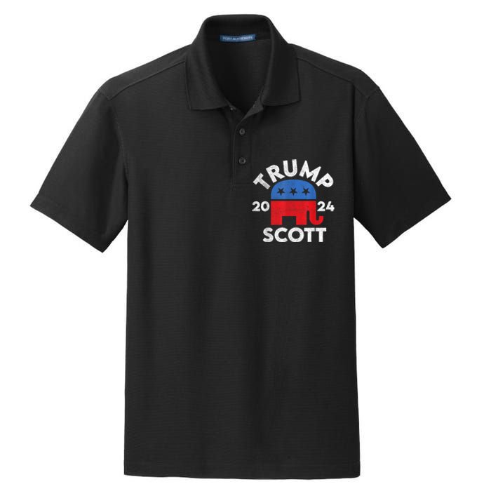 Trump Scott President Trump 2024 Dry Zone Grid Polo