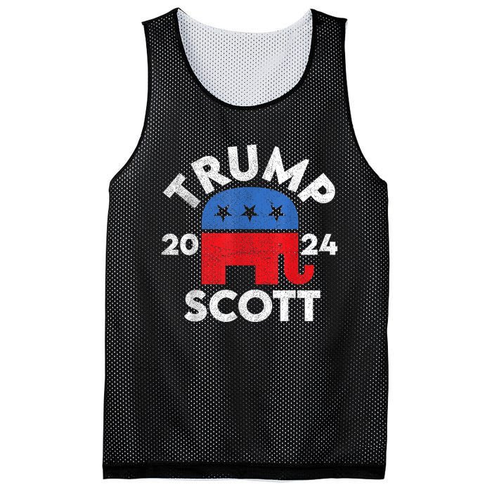 Trump Scott President Trump 2024 Mesh Reversible Basketball Jersey Tank