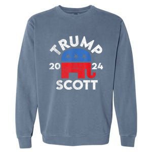 Trump Scott President Trump 2024 Garment-Dyed Sweatshirt