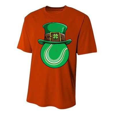 Tennis St Patricks Day Ball Leprechaun Shamrock Great Gift Performance Sprint T-Shirt