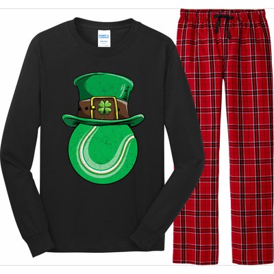 Tennis St Patricks Day Ball Leprechaun Shamrock Great Gift Long Sleeve Pajama Set