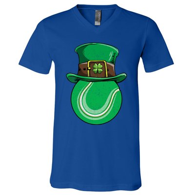 Tennis St Patricks Day Ball Leprechaun Shamrock Great Gift V-Neck T-Shirt