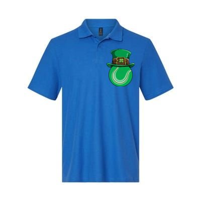 Tennis St Patricks Day Ball Leprechaun Shamrock Great Gift Softstyle Adult Sport Polo