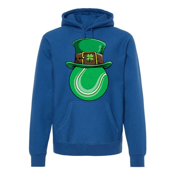 Tennis St Patricks Day Ball Leprechaun Shamrock Great Gift Premium Hoodie