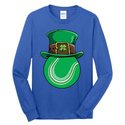 Tennis St Patricks Day Ball Leprechaun Shamrock Great Gift Tall Long Sleeve T-Shirt