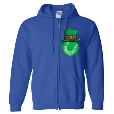 Tennis St Patricks Day Ball Leprechaun Shamrock Great Gift Full Zip Hoodie