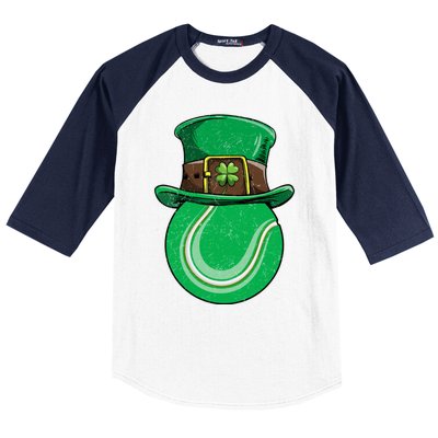 Tennis St Patricks Day Ball Leprechaun Shamrock Great Gift Baseball Sleeve Shirt