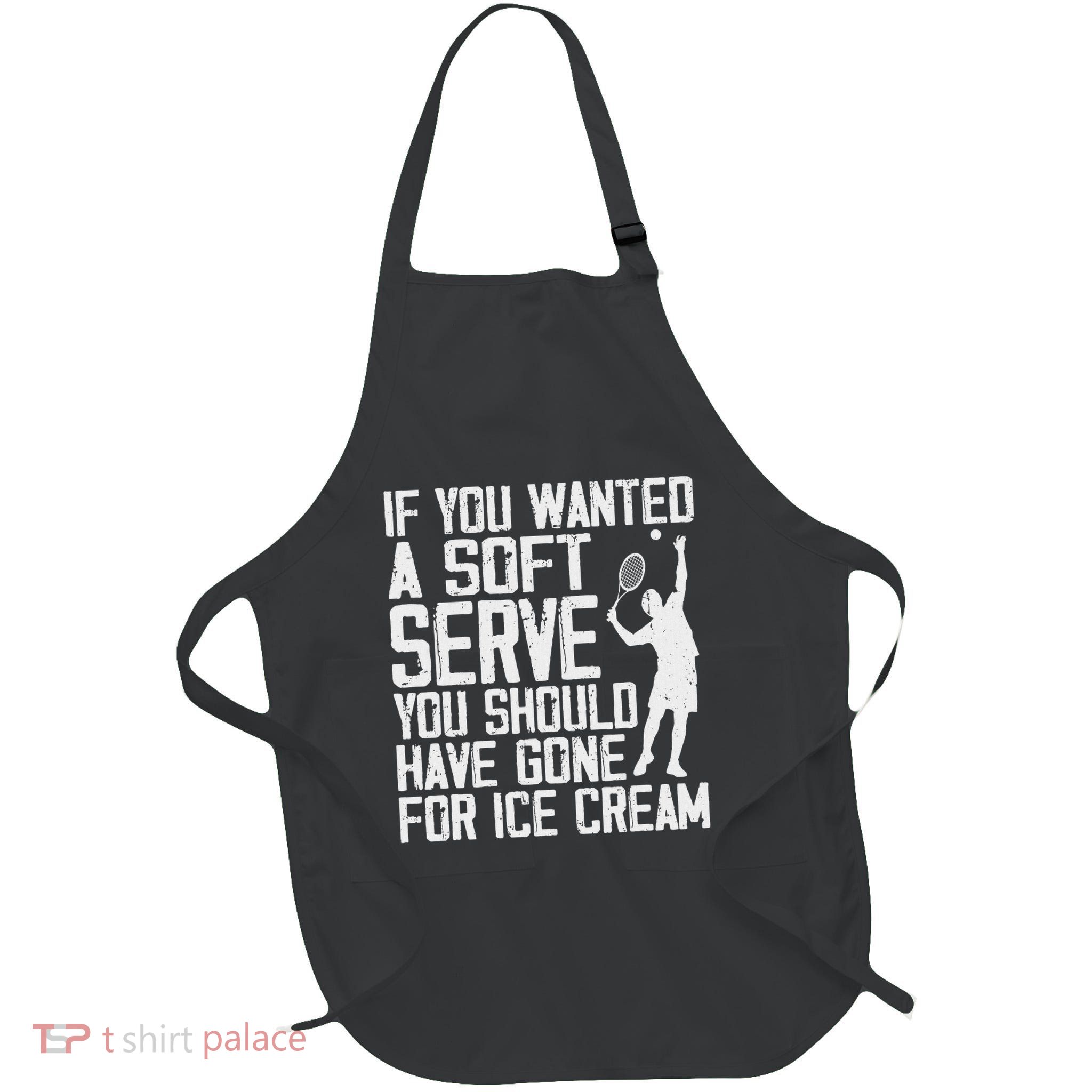 Tennis Sport Player Joke For Tennis Lover Coach Full-Length Apron With Pockets