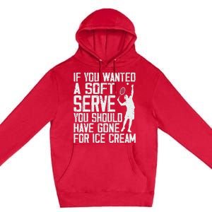 Tennis Sport Player Joke For Tennis Lover Coach Premium Pullover Hoodie