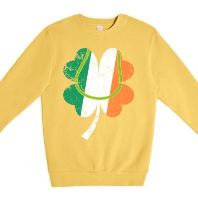 Tennis St Patricks Day Catcher Pitcher Shamrock Gift Premium Crewneck Sweatshirt