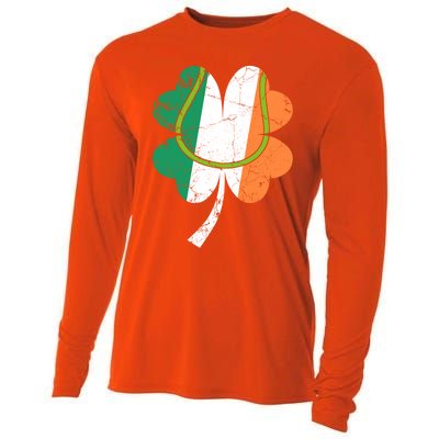 Tennis St Patricks Day Catcher Pitcher Shamrock Gift Cooling Performance Long Sleeve Crew