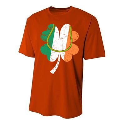 Tennis St Patricks Day Catcher Pitcher Shamrock Gift Performance Sprint T-Shirt