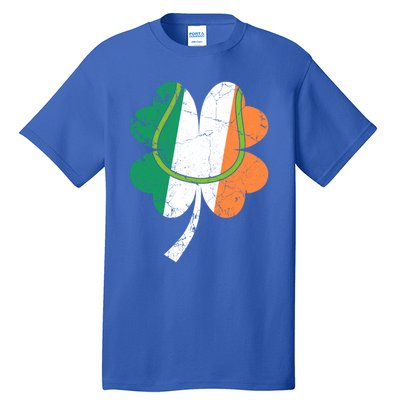 Tennis St Patricks Day Catcher Pitcher Shamrock Gift Tall T-Shirt