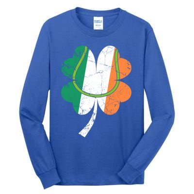 Tennis St Patricks Day Catcher Pitcher Shamrock Gift Tall Long Sleeve T-Shirt