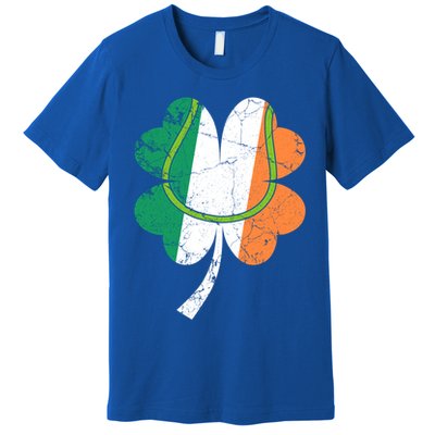 Tennis St Patricks Day Catcher Pitcher Shamrock Gift Premium T-Shirt