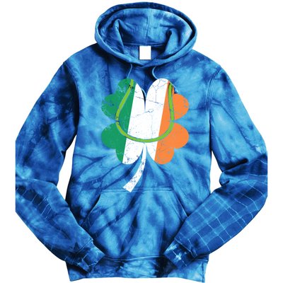 Tennis St Patricks Day Catcher Pitcher Shamrock Gift Tie Dye Hoodie