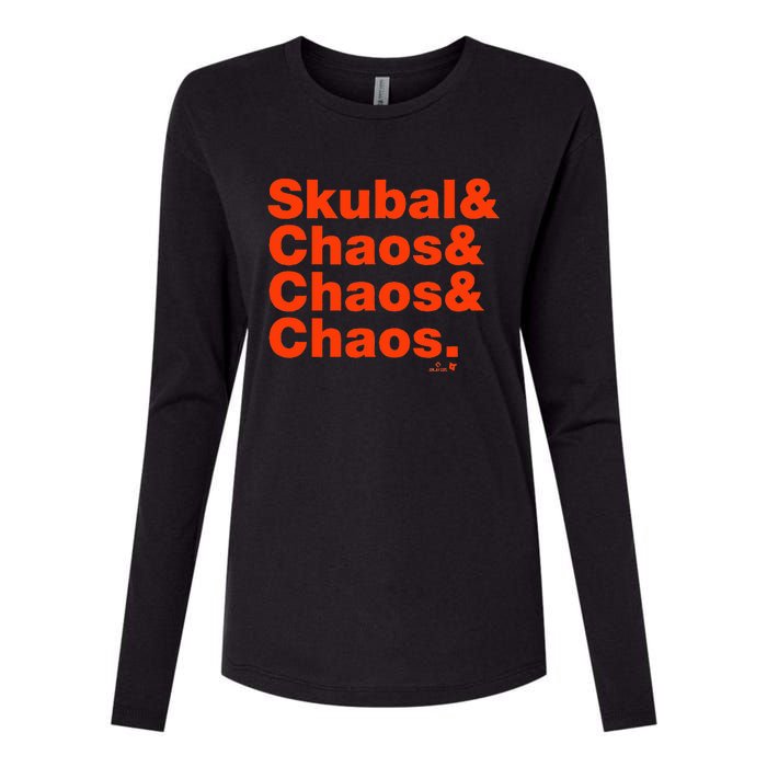 Tarik Skubal & Pitching Chaos Detroit Baseball Womens Cotton Relaxed Long Sleeve T-Shirt