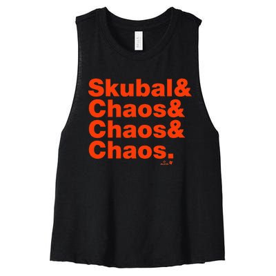 Tarik Skubal & Pitching Chaos Detroit Baseball Women's Racerback Cropped Tank