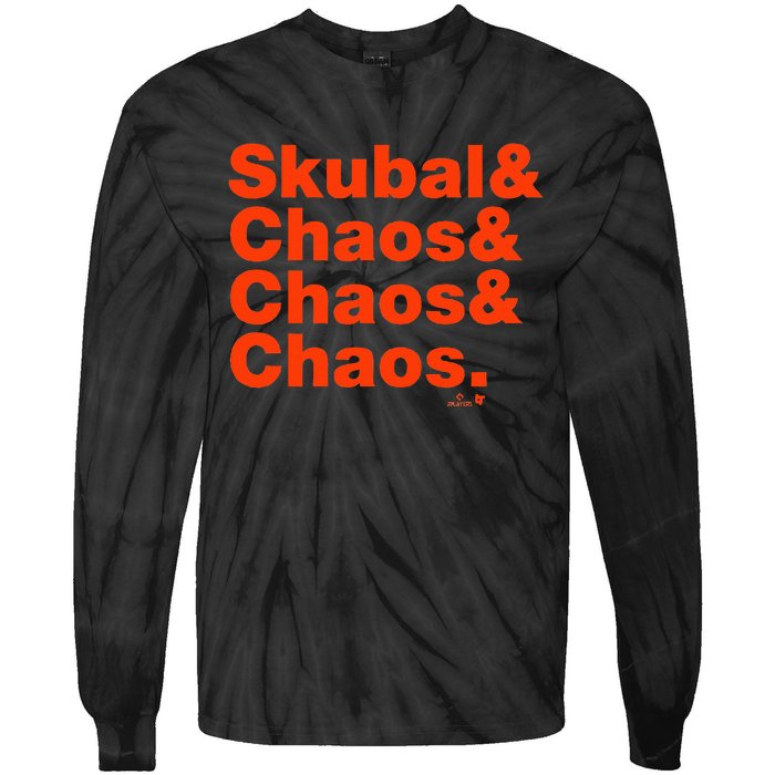 Tarik Skubal & Pitching Chaos Detroit Baseball Tie-Dye Long Sleeve Shirt