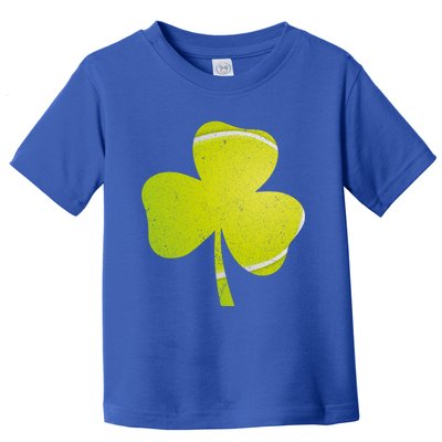 Tennis St Patricks Day Funny Gift Distressed Irish Shamrock Gift Toddler T-Shirt