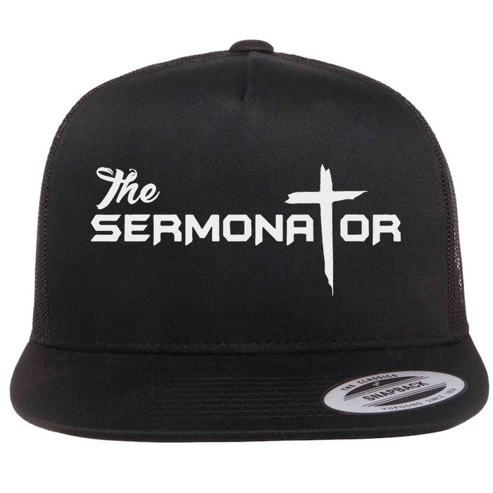 The Sermonator Pastor Flat Bill Trucker Hat