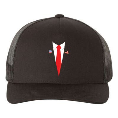 Tuxedo Suit Presidents Day Trump Pin Costume Yupoong Adult 5-Panel Trucker Hat