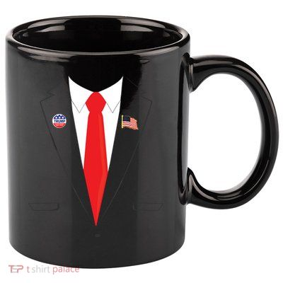 Tuxedo Suit Presidents Day Trump Pin Costume 11oz C Handle Ceramic Mug