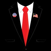 Tuxedo Suit Presidents Day Trump Pin Costume Bag