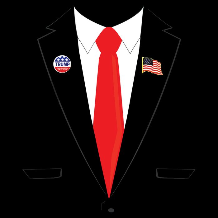 Tuxedo Suit Presidents Day Trump Pin Costume Bag