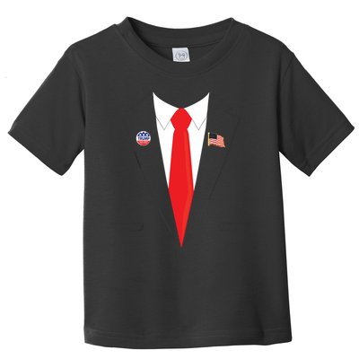 Tuxedo Suit Presidents Day Trump Pin Costume Toddler T-Shirt