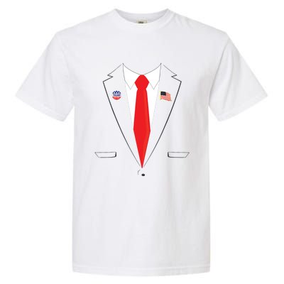 Tuxedo Suit Presidents Day Trump Pin Costume Garment-Dyed Heavyweight T-Shirt