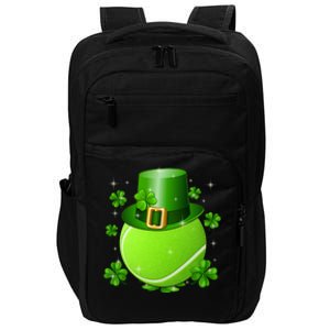 Tennis St Patricks Day Leprechaun Shamrock Meaningful Gift Impact Tech Backpack