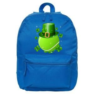 Tennis St Patricks Day Leprechaun Shamrock Meaningful Gift 16 in Basic Backpack