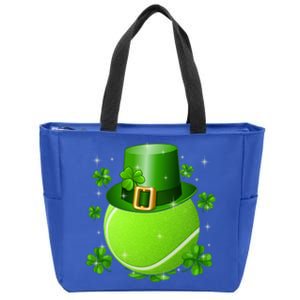 Tennis St Patricks Day Leprechaun Shamrock Meaningful Gift Zip Tote Bag