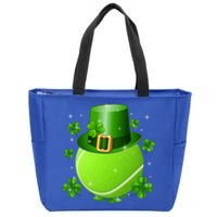 Tennis St Patricks Day Leprechaun Shamrock Meaningful Gift Zip Tote Bag