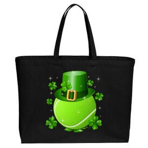 Tennis St Patricks Day Leprechaun Shamrock Meaningful Gift Cotton Canvas Jumbo Tote