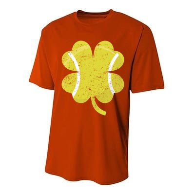 Tennis St Patricks Day Sports Shamrock Costume Cute Gift Performance Sprint T-Shirt