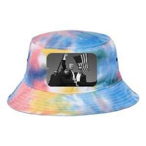 Trump Shot Pennsylvania July 14th 2024 Bold Design Tie Dye Newport Bucket Hat