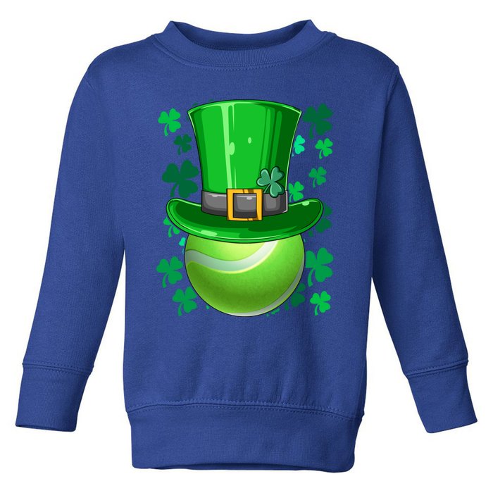 Tennis St Patrick's Day Irish Tennis Players Leprechaun Hat Gift Toddler Sweatshirt