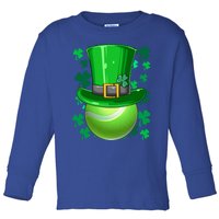 Tennis St Patrick's Day Irish Tennis Players Leprechaun Hat Gift Toddler Long Sleeve Shirt