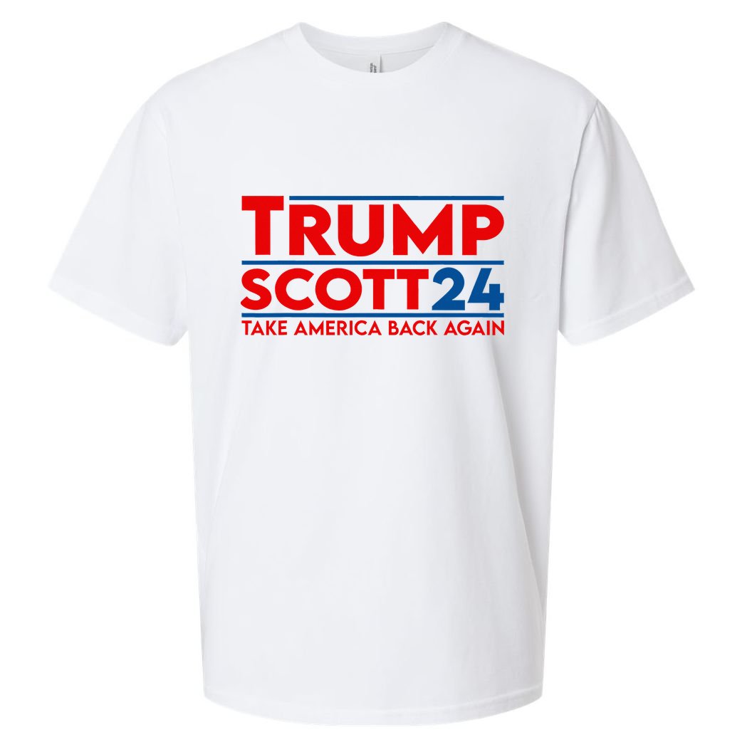 Trump Scott President Trump 2024 Sueded Cloud Jersey T-Shirt