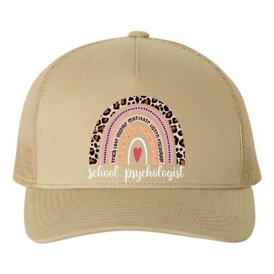 Teacher School Psychologist LSSP Rainbow Happy 100th Day Yupoong Adult 5-Panel Trucker Hat