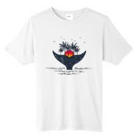 Tropical Sunset Palm Trees Whale Tail Summer Vacation Tall Fusion ChromaSoft Performance T-Shirt