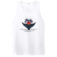 Tropical Sunset Palm Trees Whale Tail Summer Vacation PosiCharge Competitor Tank