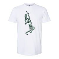 Tennis Shirt Player Positions Balls Racket In Drawing Softstyle® CVC T-Shirt