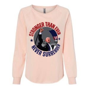 Trump Shot Photo Never Surrender Trump 2024 Butler Rally Trump Womens California Wash Sweatshirt