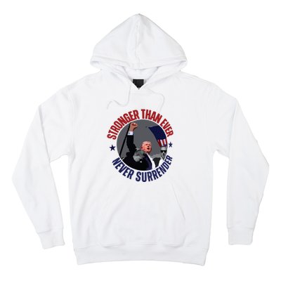 Trump Shot Photo Never Surrender Trump 2024 Butler Rally Trump Hoodie