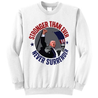 Trump Shot Photo Never Surrender Trump 2024 Butler Rally Trump Sweatshirt