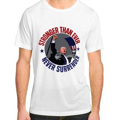 Trump Shot Photo Never Surrender Trump 2024 Butler Rally Trump Adult ChromaSoft Performance T-Shirt