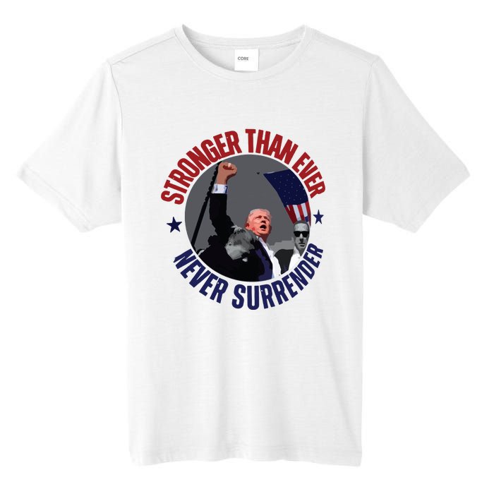 Trump Shot Photo Never Surrender Trump 2024 Butler Rally Trump Tall Fusion ChromaSoft Performance T-Shirt